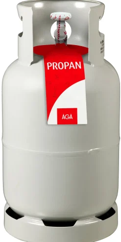 AGA propanflaske i stål 11 kg med industriventil