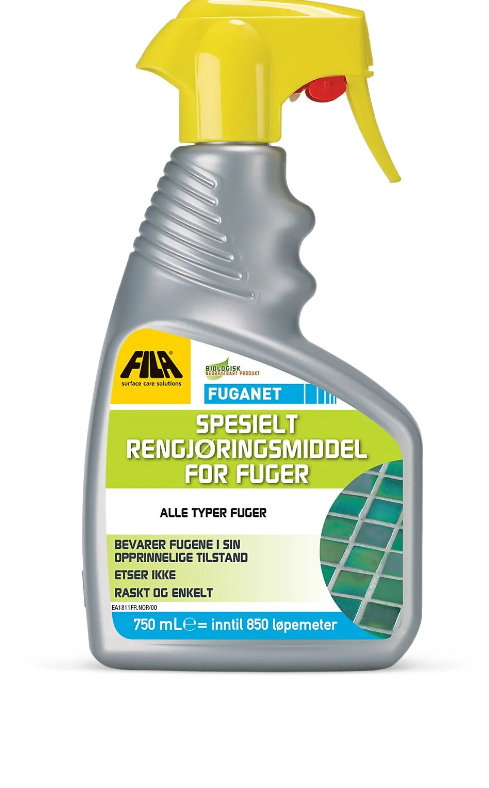 Alkalisk rensemiddel for sementbasert fugemasse
