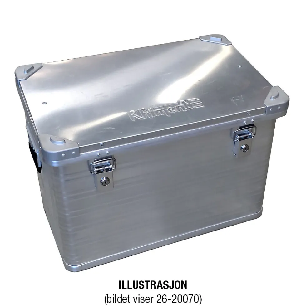Alukasse khiment ms47l med stable hjørner 550x350x245mm 1mm alu