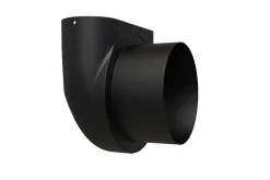 Anslutning tilluft ø100mm combi bp nedre-sort lakk