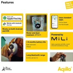 Aqiila tagbird sporingsbrikke nøkkelring 1-pack