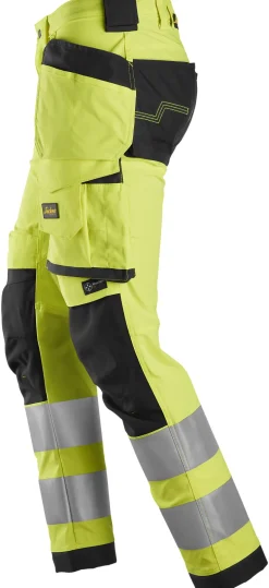 Arbeidsbukse high-vis gul/sort str 58
