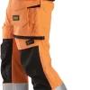 Arbeidsbukse high-vis oransje/sort str 50