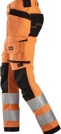 Arbeidsbukse high-vis oransje/sort str 50