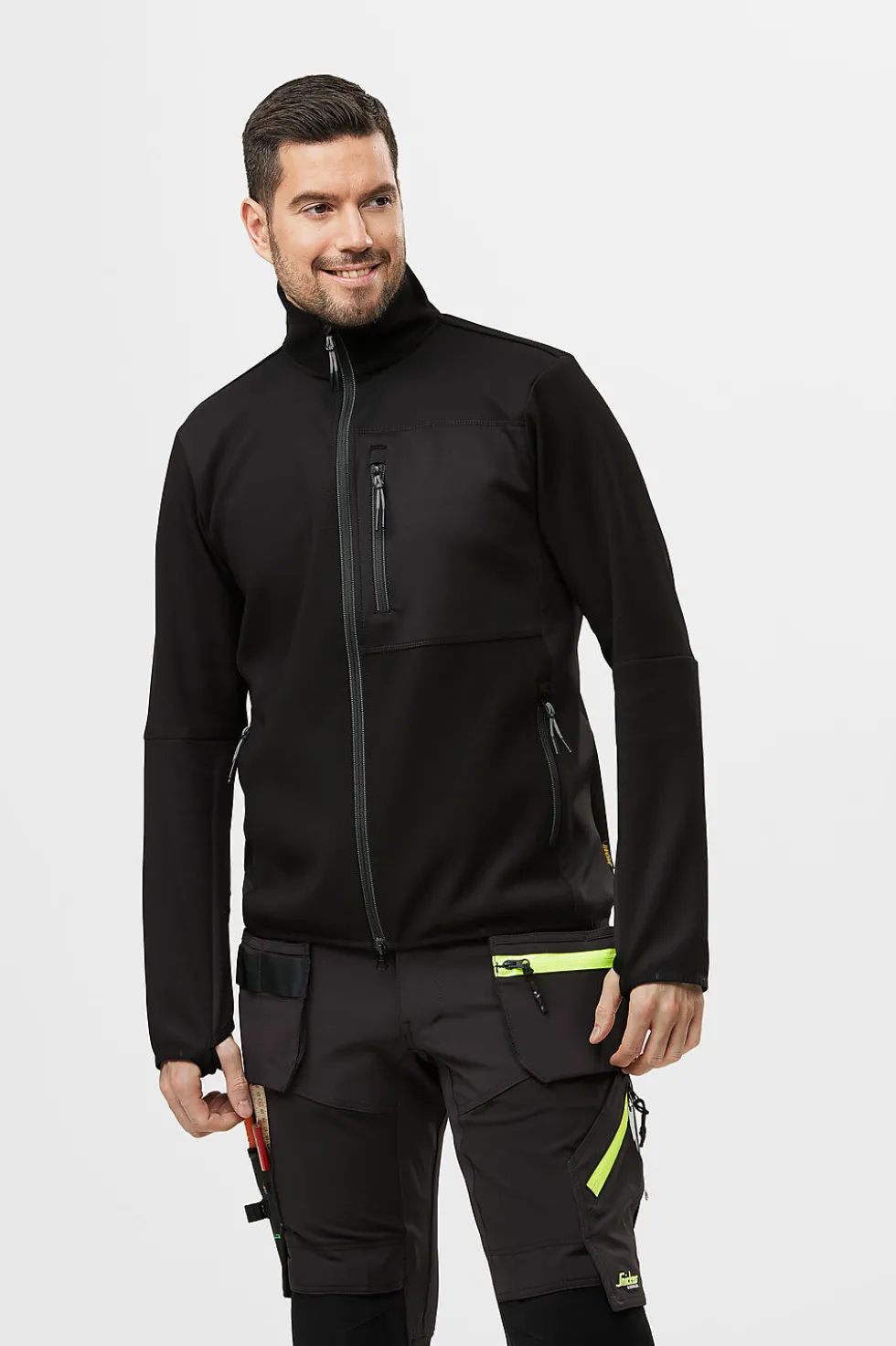 Arbeidsbukse 6940 softshell stretch sort str 52