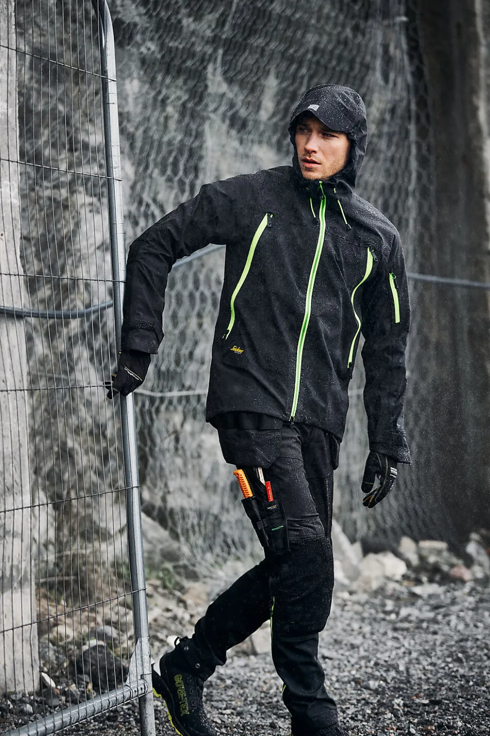 Arbeidsbukse 6940 softshell stretch sort str 52