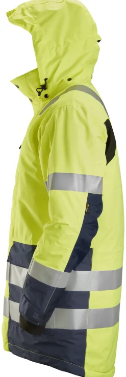 Arbeidsparkas high-vis gul/mørk grå str XS