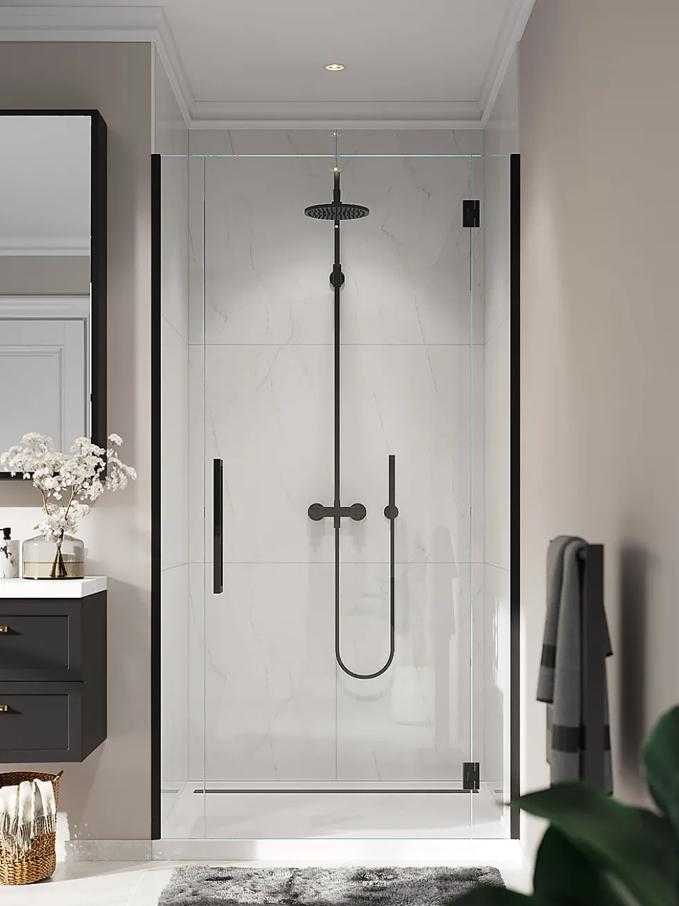 Baderomspanel 3487TM6080 bright marble