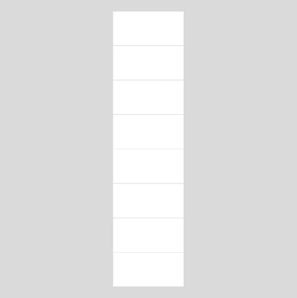 Baderomsplate flis 60x30 cm white 10x620x2400 mm