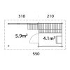 Badstue Sanna 4,1+5,9 m2