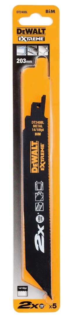 Bajonettsagblad metall 203 mm 14/18 tenner 5 stk