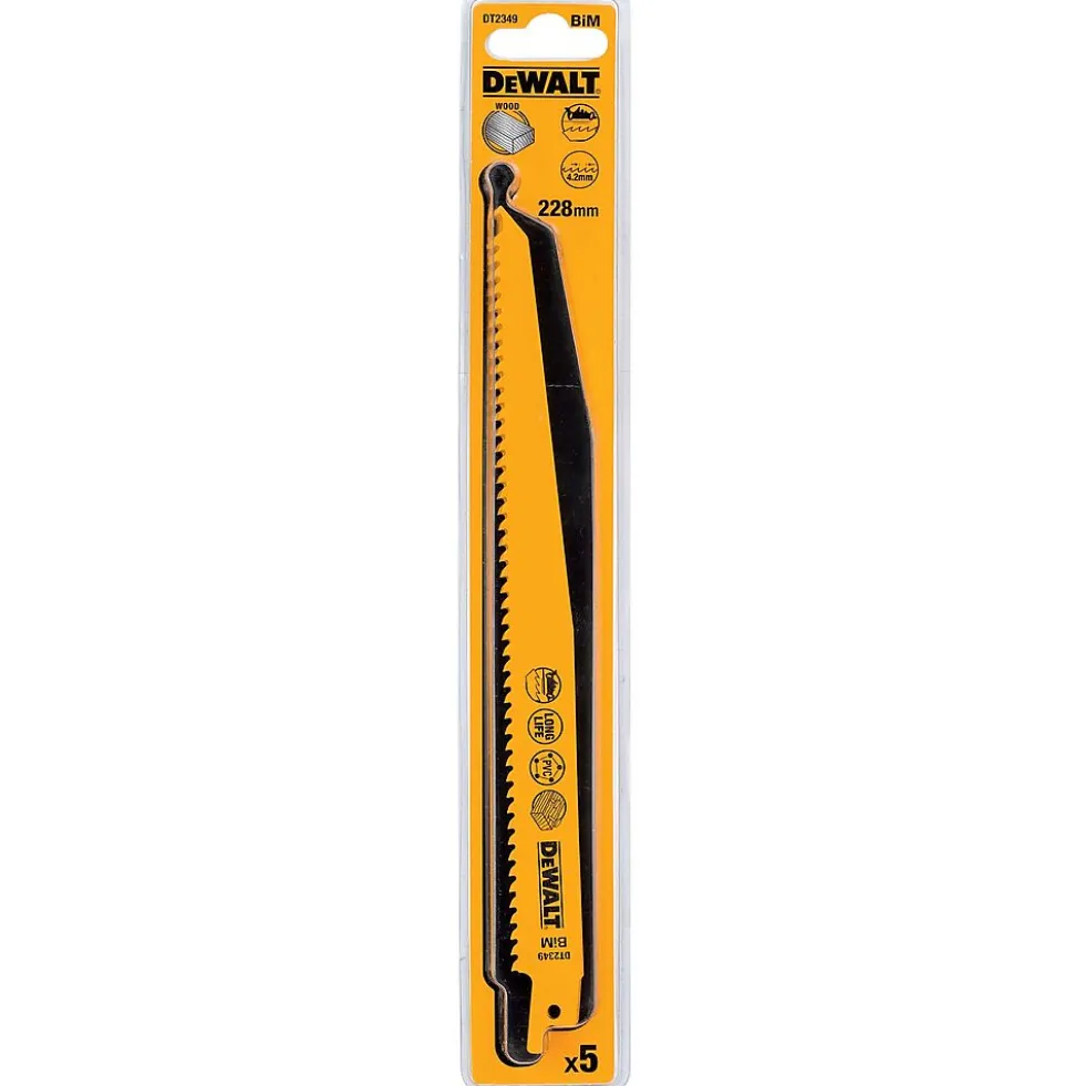 Bajonettsagbl 228mm dt2349 dewalt tre og plast (med spiker) 5pk