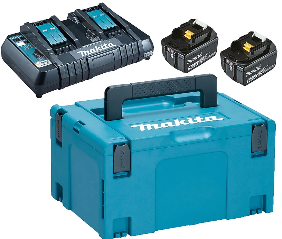Batteripakke 18V 2X5.0Ah/Dbl Lader