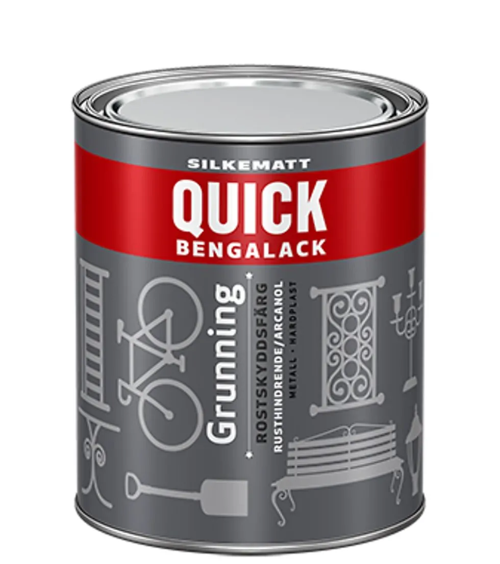 Bengalack grunning spray sort silkematt 0,4 liter