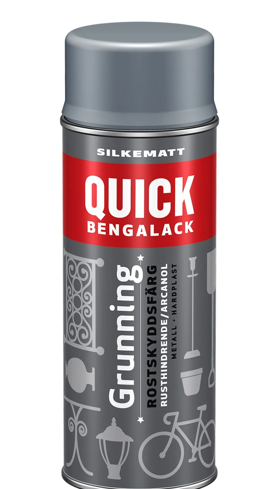 Bengalack grunning spray sort silkematt 0,4 liter