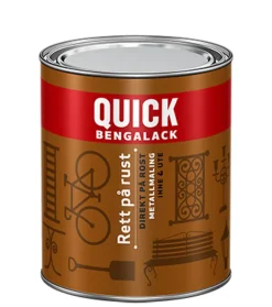 Bengalack rett på rust sort blank 0,75 liter