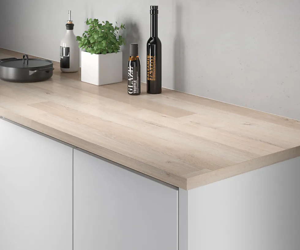 Benkeplate eik natural rettkant 26x610x3020 mm
