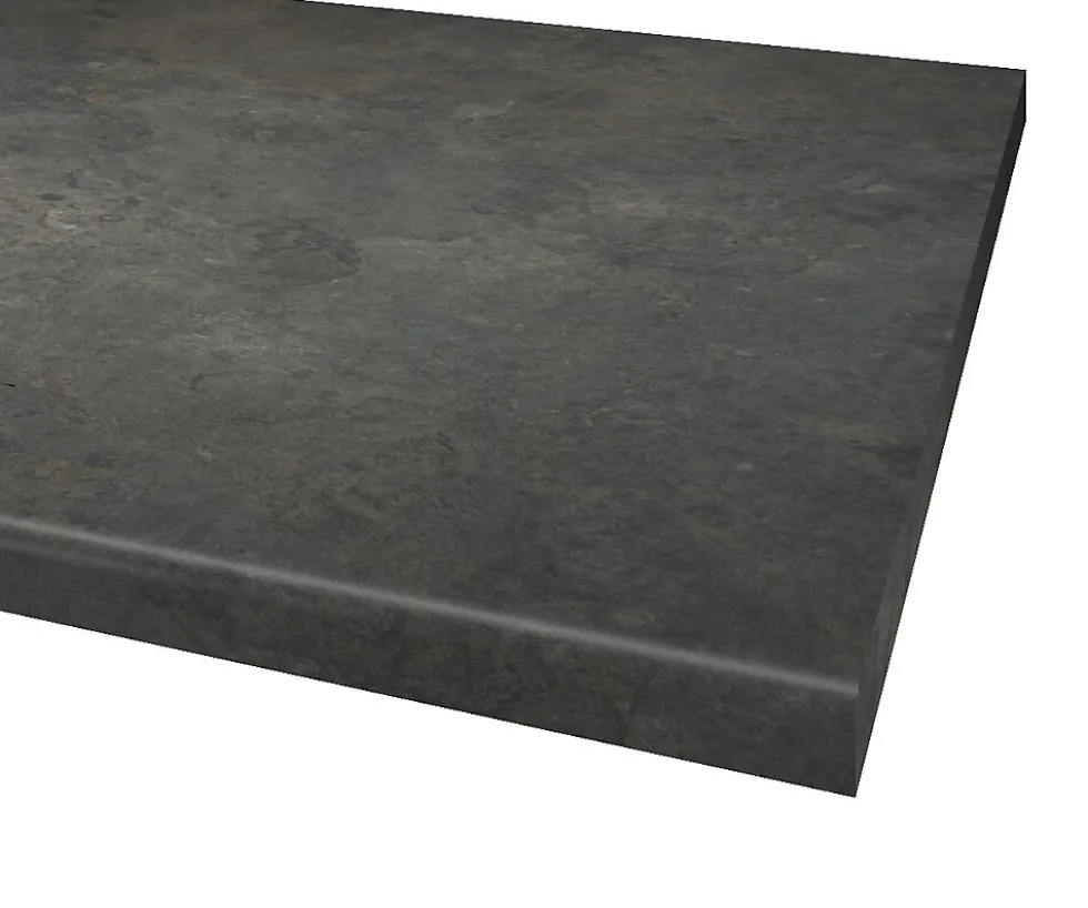 Benkeplate laminat postform lava black