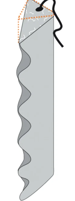 Betong trekantstang m/ krok 40x333 mm