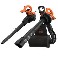 Black+Decker løvblåser 2900W 3-i-1 med ryggsekk