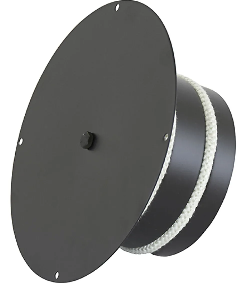 Blindingslokk isolert Ø150 mm sort