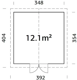 Bod utendørs Lucas 12,1 m²