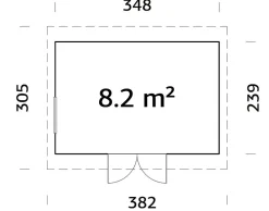 Bod utendørs Stig 8,2 m²