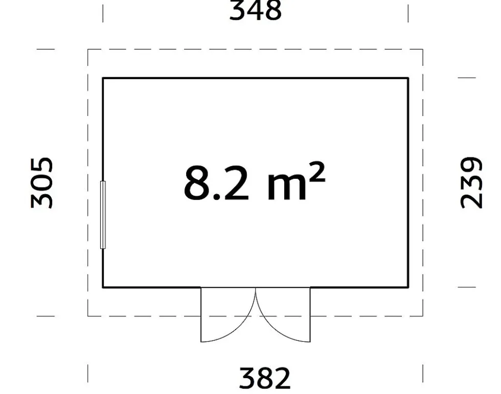 Bod utendørs Stig 8,2 m²
