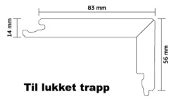 Boen Trappenese Eik Hvit Oljet Børstet 14x83x56x2200 mm