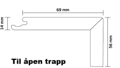 Boen trappenese profil b eik warm cotton