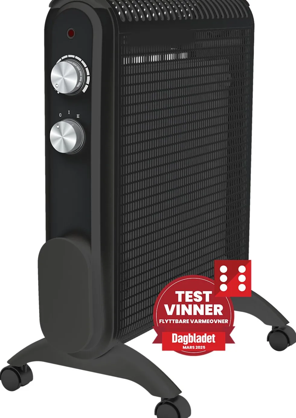 BOOSTER II 2000W sort varmeovn frittstående