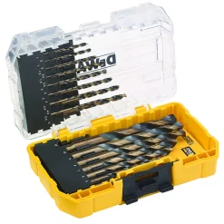 Borsett hss-g 23stk dt70729 black & gold, for metall og stål