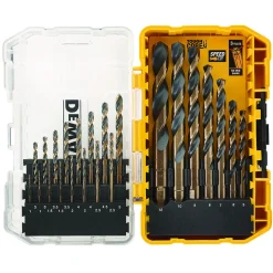 Borsett hss-g 23stk dt70729 black & gold, for metall og stål