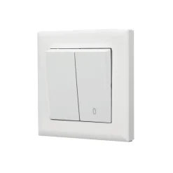 Bryter 2+1-pol innfelt 84x84 mm sort