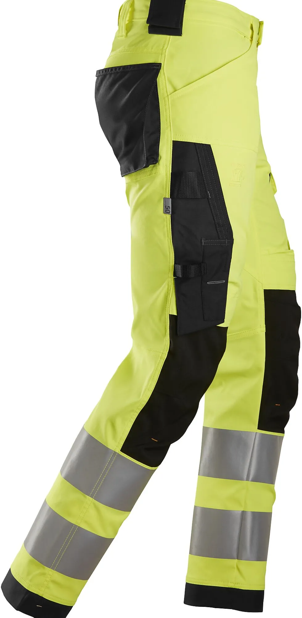 Bukse 6343 gul kl2 52 snickers workwear