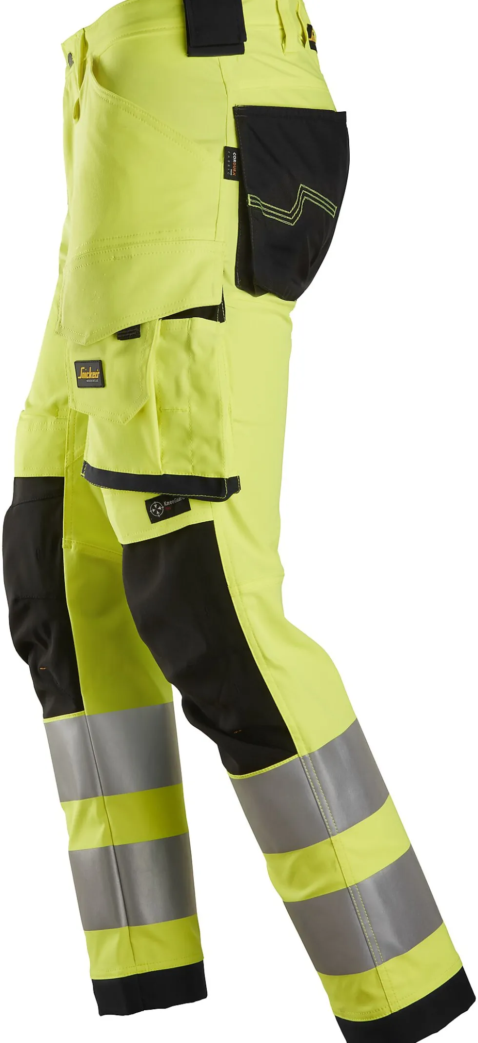 Bukse 6343 gul kl2 52 snickers workwear