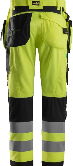Bukse 6932 gul/sort 108 snicers highvis kl 2 hylsterlommer