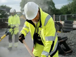 Bukse 6932 gul/sort 108 snicers highvis kl 2 hylsterlommer
