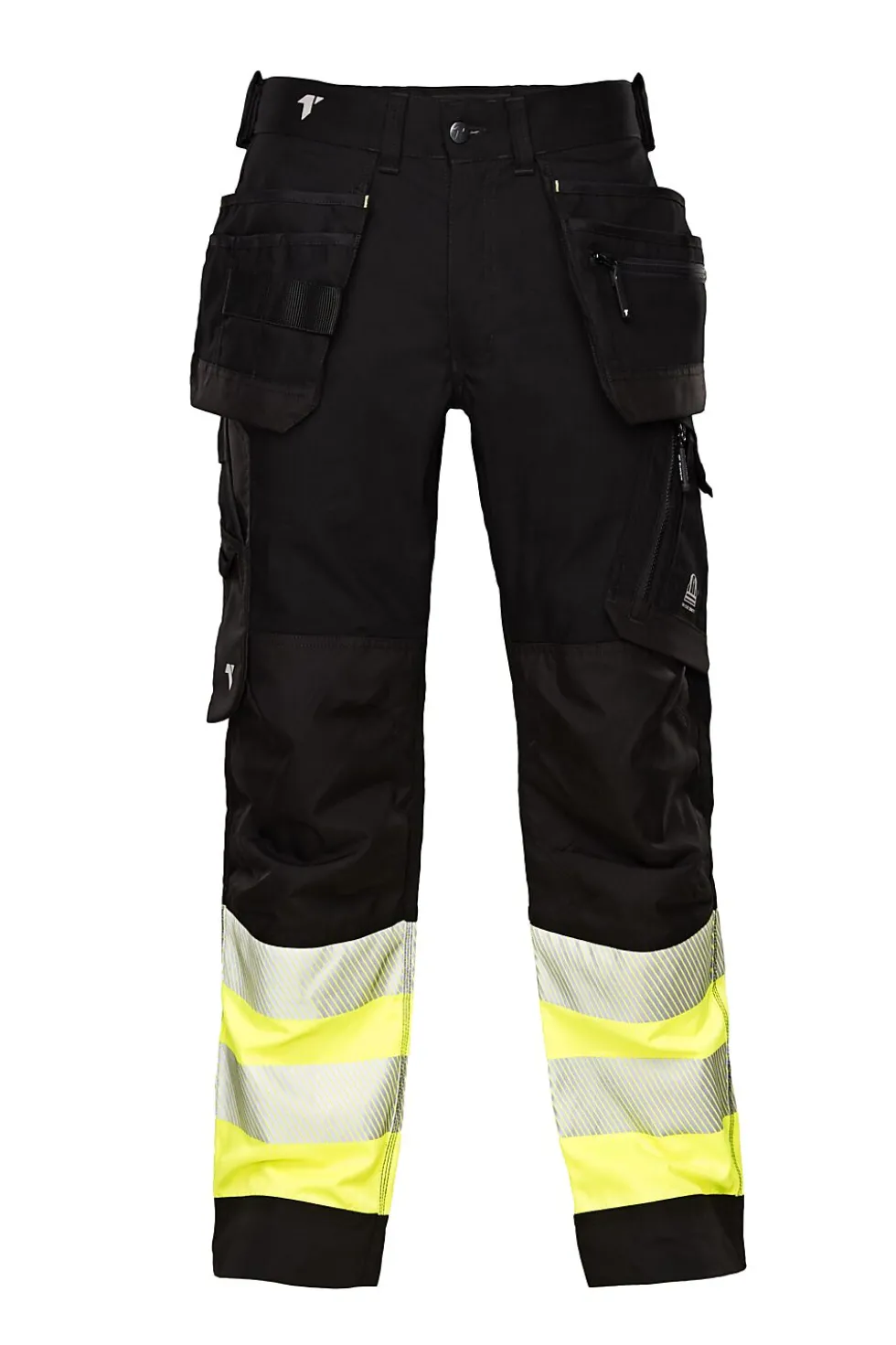 Bukse HI-VIZ Kl.1 Str 48 sort/gul
