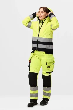 Bukse 6743 kl 2 dame highvis gul str 18