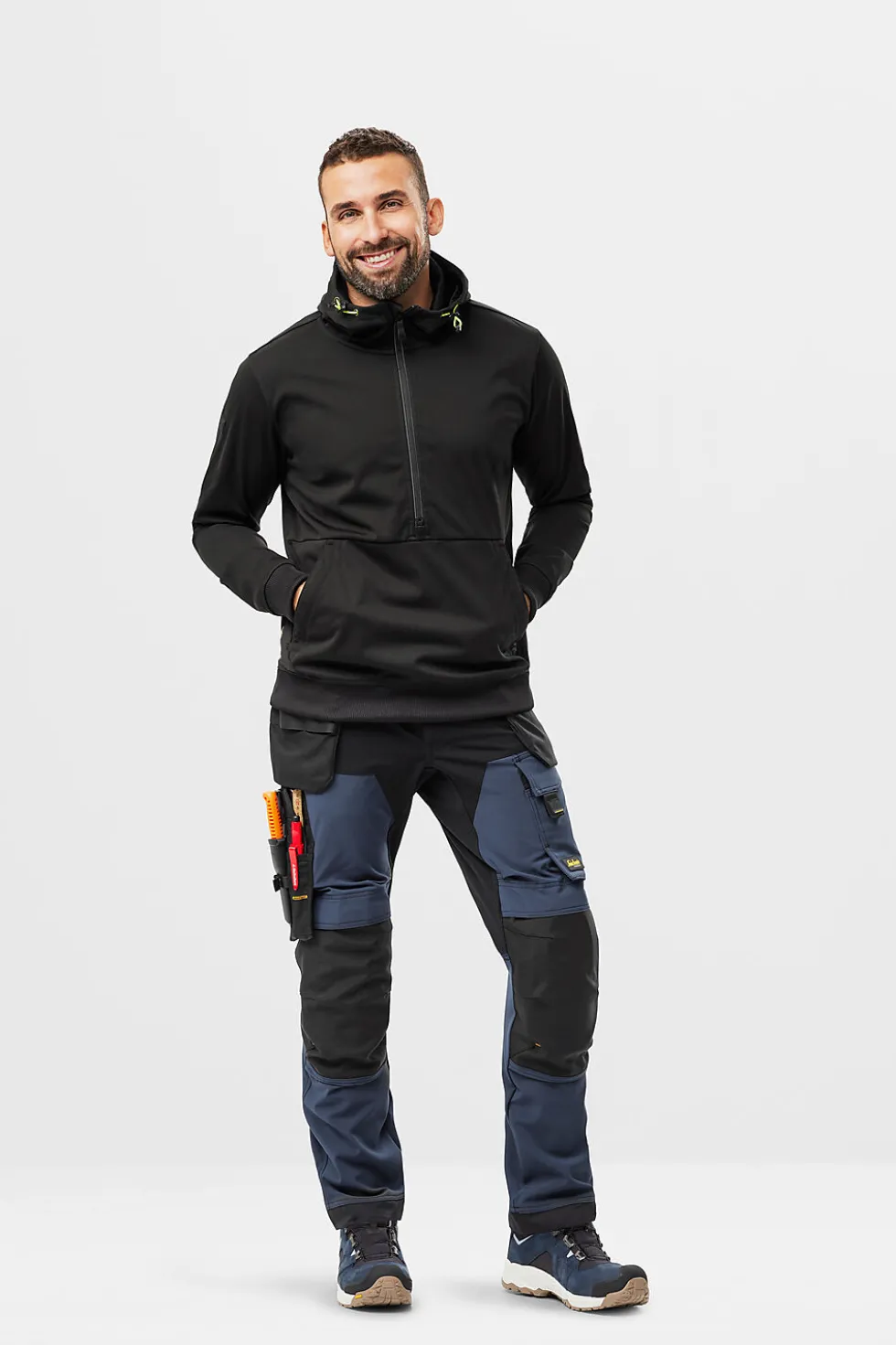 Bukse softshell blå/sort str 162