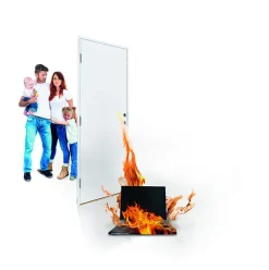 Bygg1 innerdør EI30/25dB hvit 40x92 cm venstrehengslet