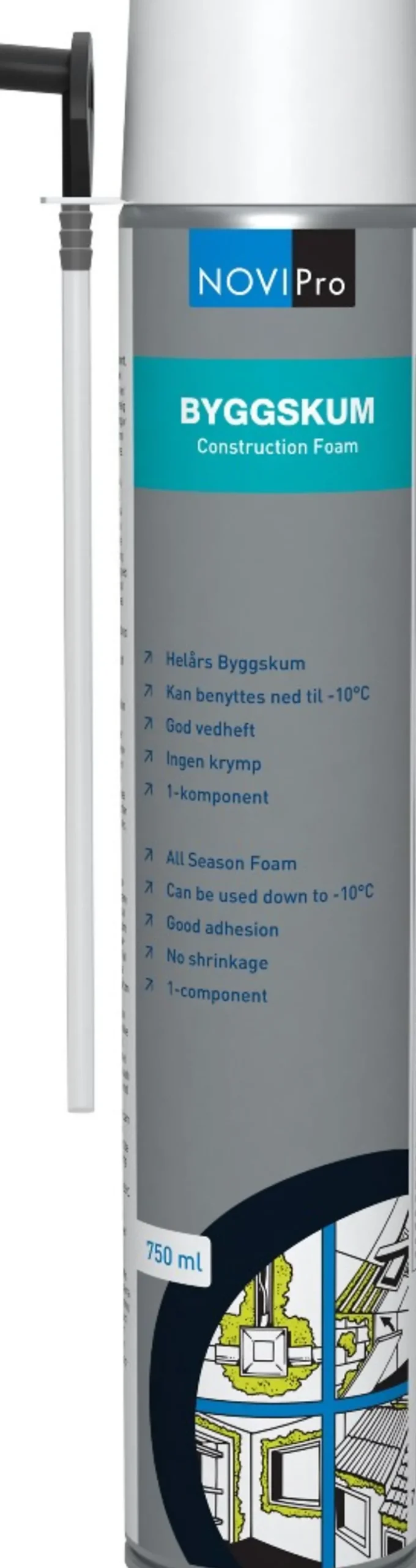 Byggskum 750 ml