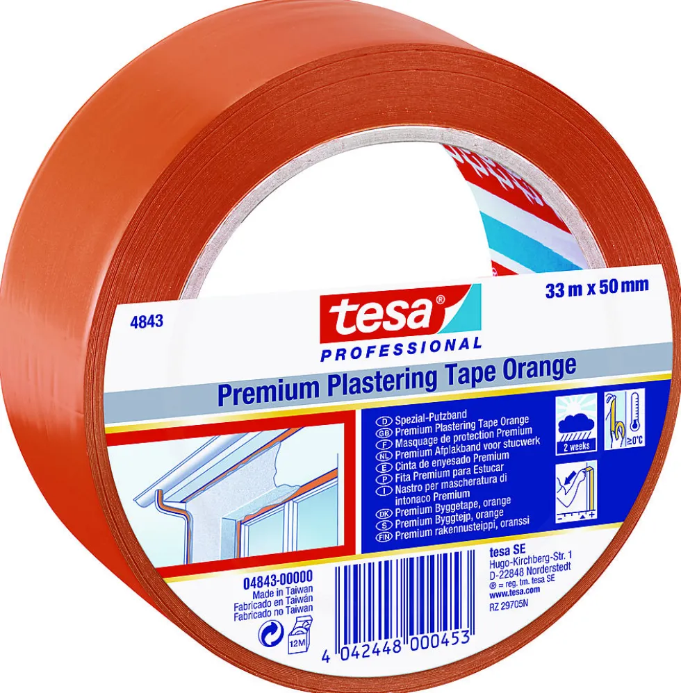 Byggtape 2 uker uv orange premium