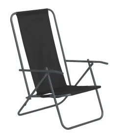 Campingstol 52x60x26/79 cm sort
