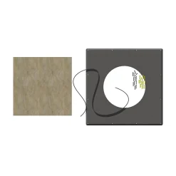 Dekkplate ø150/combi halv delt 0gr halvisolert 2-delt sort