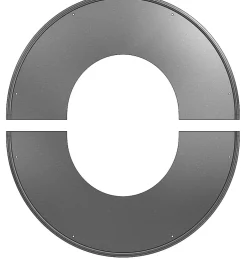 Dekkplate ø150 helis 36-40gr sort helisolert