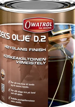 Deksolje D2 finish-olje høyglans 1 liter