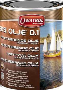 Deksolje D1 treolje silkematt 1 liter