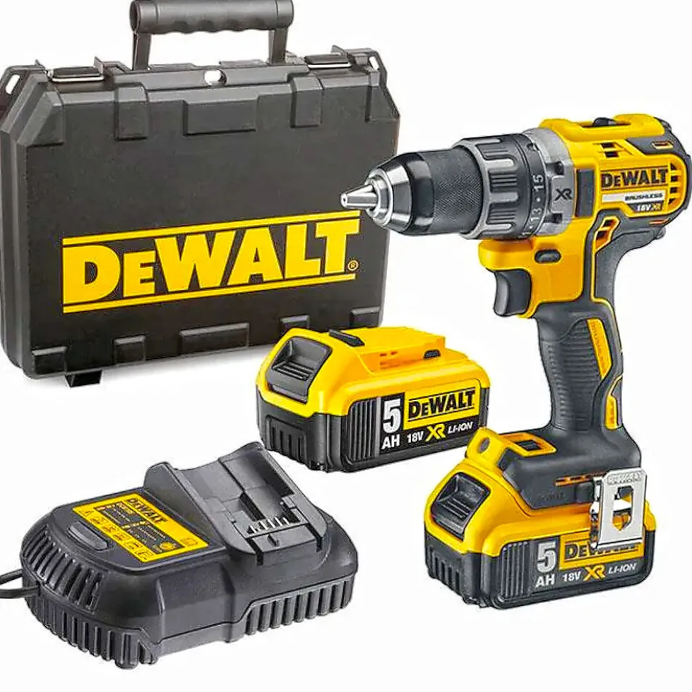 DEWALT drill 18 volt børsteløs 5,0 Ah DCD791P2
